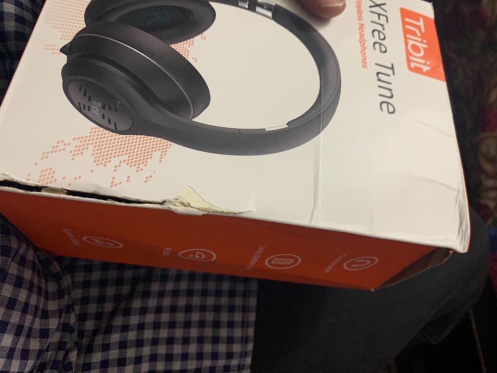 Tribit XFree Tune Bluetooth Headphones Over Ear - Wireless Headphones Noise Cancelling, Hi-Fi Stereo Sound with Rich Bass, Built-in Mic, Soft Earmuffs - Foldable Headset, 24 Hrs Playtime - Black - Customer Photo From Shoaib naz 
