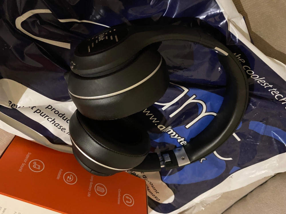Tribit XFree Tune Bluetooth Headphones Over Ear - Wireless Headphones Noise Cancelling, Hi-Fi Stereo Sound with Rich Bass, Built-in Mic, Soft Earmuffs - Foldable Headset, 24 Hrs Playtime - Black - Customer Photo From QASIM Malik