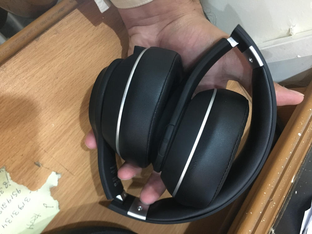 Tribit XFree Tune Bluetooth Headphones Over Ear - Wireless Headphones Noise Cancelling, Hi-Fi Stereo Sound with Rich Bass, Built-in Mic, Soft Earmuffs - Foldable Headset, 24 Hrs Playtime - Black - Customer Photo From Ali Khattak
