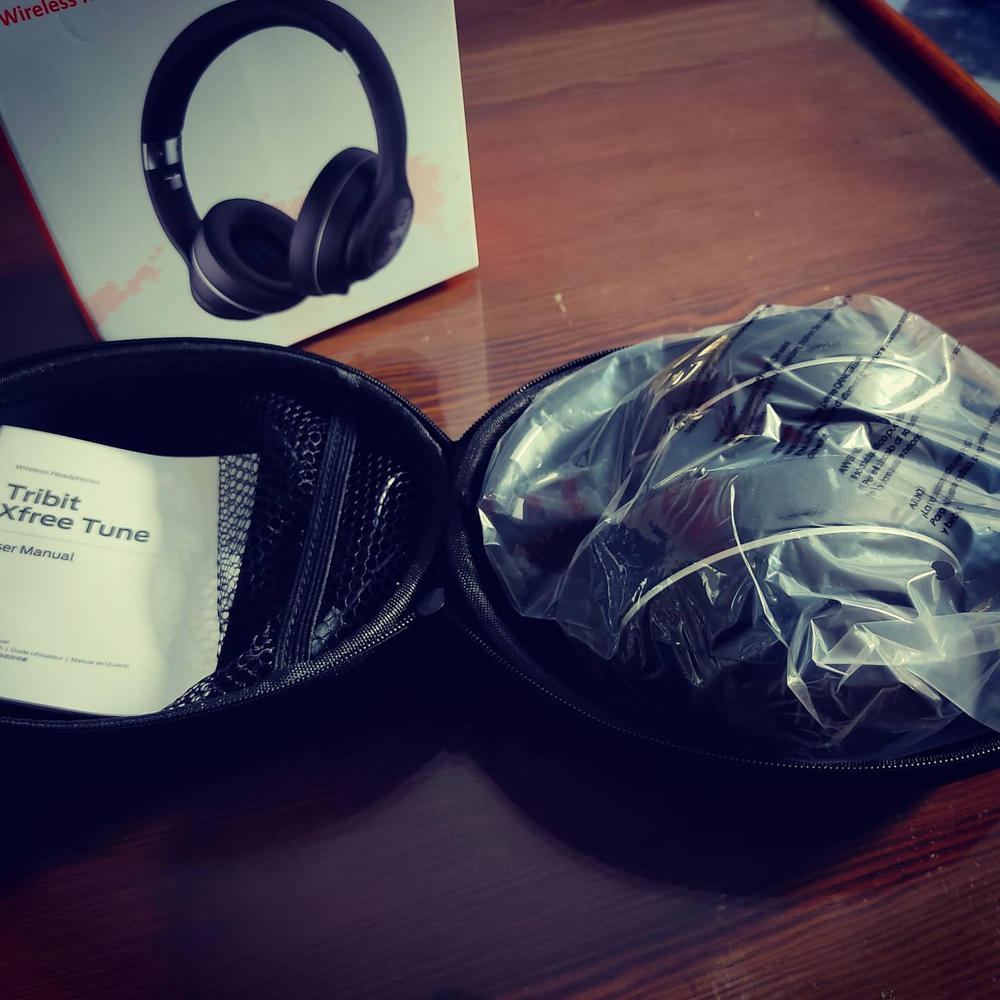 Tribit XFree Tune Bluetooth Headphones Over Ear - Wireless Headphones Noise Cancelling, Hi-Fi Stereo Sound with Rich Bass, Built-in Mic, Soft Earmuffs - Foldable Headset, 24 Hrs Playtime - Black - Customer Photo From Faisal Saidi