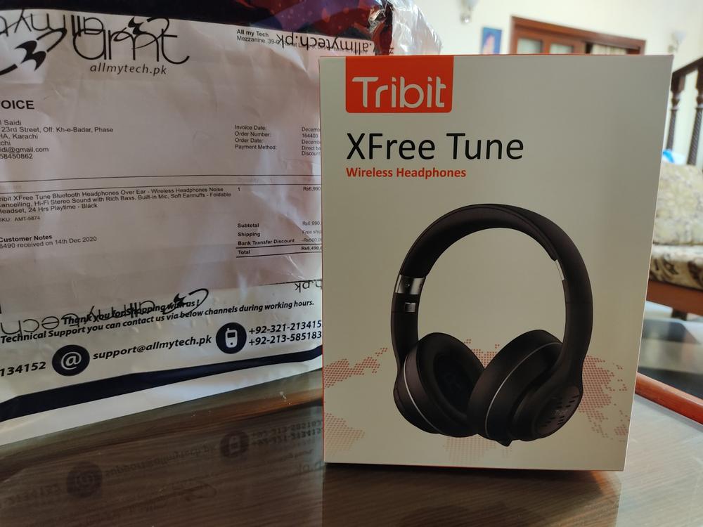 Tribit XFree Tune Bluetooth Headphones Over Ear - Wireless Headphones Noise Cancelling, Hi-Fi Stereo Sound with Rich Bass, Built-in Mic, Soft Earmuffs - Foldable Headset, 24 Hrs Playtime - Black - Customer Photo From Marium Faisal