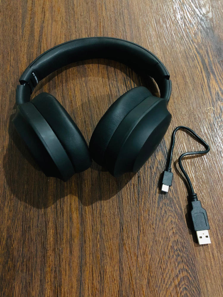 Tribit QuietPlus 50 Bluetooth Headphones, Active Noise Cancelling Headphones with 30H Playtime, Bluetooth 5.0, Hi-Fi Stereo and Soft Earpads, Built-in CVC8.0 Mics, Foldable for Travel/Home/Office - Black - Customer Photo From Abdul Wahab Waseem Aziz