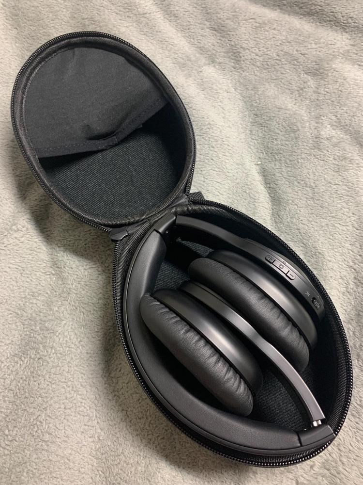 Tribit QuietPlus 100 Active Noise Cancelling Headphones � 5.0 Bluetooth Headphones with MIC 30 Hrs Playtime CVC8.0 Hi-Fi Sound Type-C Foldable Wireless Headphones Over Ear for Airplane Travel Work � Black - Customer Photo From AMZ Import