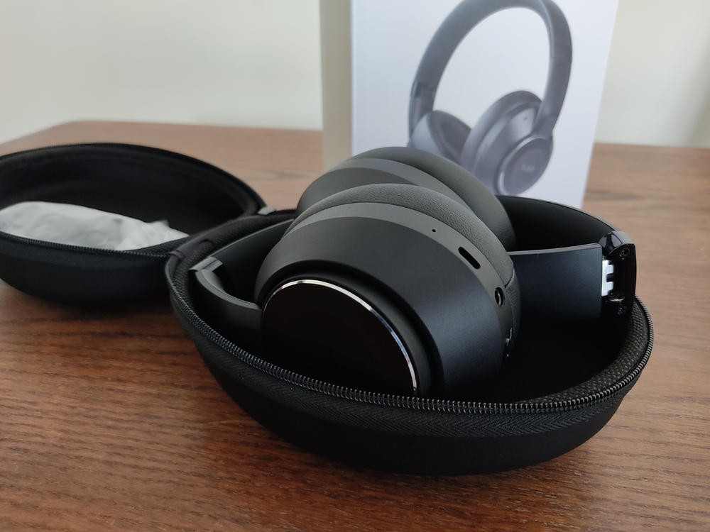 Tribit QuietPlus 78 Active Noise Cancelling Headphones, Bluetooth 5.0 Wireless Headphones Over Ear 30 Hrs Playtime, CVC8.0 Mic, Deep Bass, Wired/Wireless Foldable Headset for TV, Home, Office - Customer Photo From Faisal Saidi