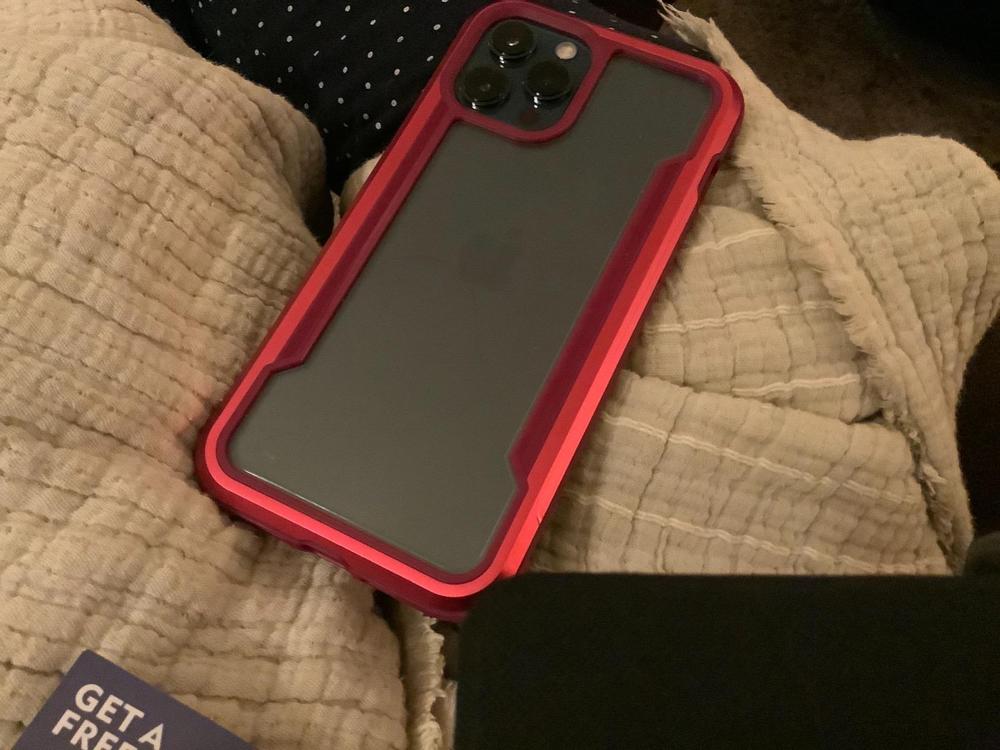 iPhone 12 Pro Max Raptic Shield Shock Absorbing Protection, Durable Aluminum Frame, 10ft Drop Tested � Iridiscent - Customer Photo From Amazon Reviews