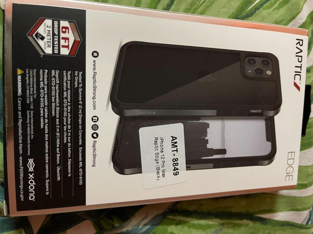 iPhone 12 Pro Max Raptic Edge Shock Absorbing Protection, Durable Aluminum Frame, 10ft Drop Tested - Black - Customer Photo From Arif Hasan