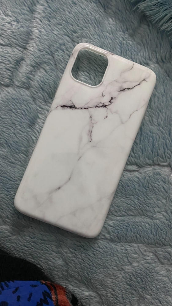 Apple iPhone 11 Pro Max Marble Slim Soft Flexible TPU Case - White - Customer Photo From Aiza Munawar