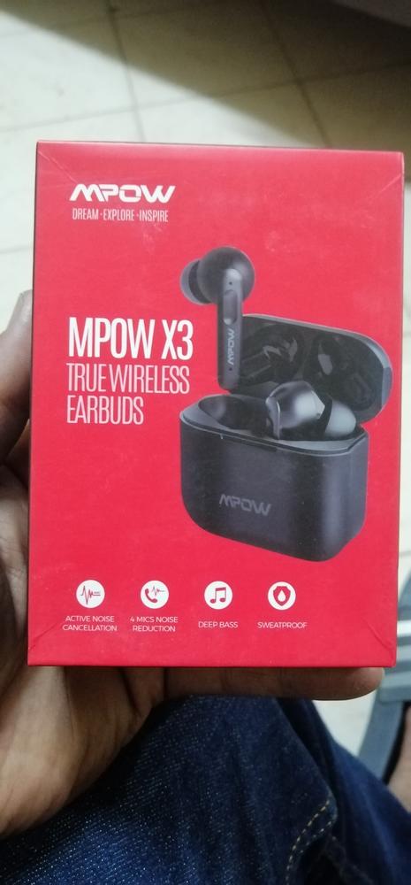 MPOW X3 V2.0 ANC Bluetooth Earphones w/4 Mics Noise Cancelling, Stereo Earbuds w/Deep Bass, 30Hrs ANC Earbuds w/USB-C Charge, Smart Touch Control, IPX8 Waterproof - Black - Customer Photo From Fazal Rehman