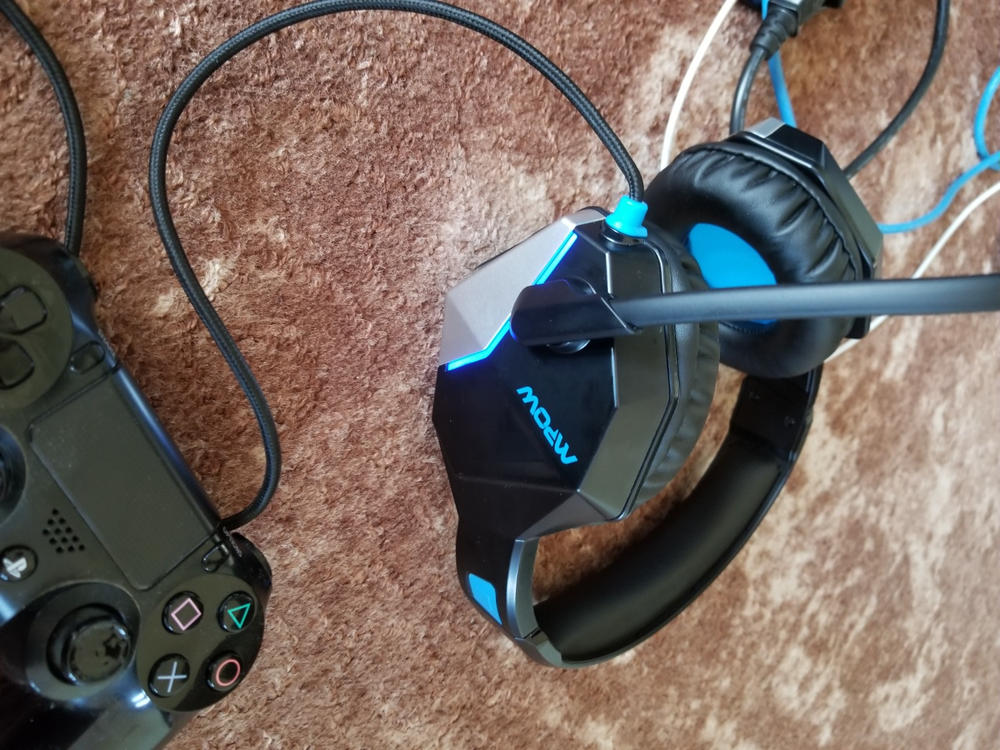 Mpow EG10 Gaming Headset for PS5, PS4, PC, Xbox One,Switch - 7.1 Surround Sound Headset with Microphone,Noise Cancelling,LED Light,Soft Earmuffs,Gaming Headphone with Microphone - Blue - Customer Photo From Sheikh abir ur Rehman 