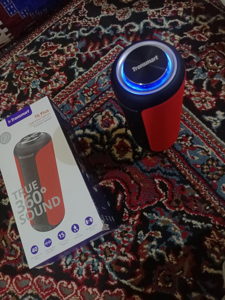 Tronsmart T6 Plus Upgraded Edition SoundPulse™ Portable Bluetooth Speaker 40W with Tri-Bass Effects, 6600mAh Powerbank, IPX6 Waterproof, TWS, NFC, 15H Playtime - Red - Customer Photo From Sur Gul