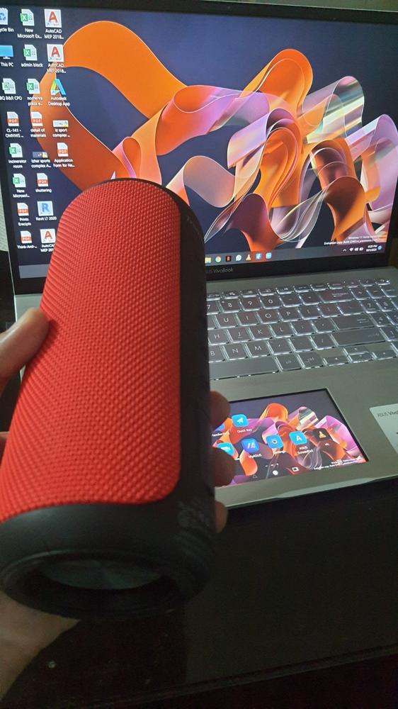 Tronsmart T6 Plus Upgraded Edition SoundPulse™ Portable Bluetooth Speaker 40W with Tri-Bass Effects, 6600mAh Powerbank, IPX6 Waterproof, TWS, NFC, 15H Playtime - Red - Customer Photo From Izhar Khan