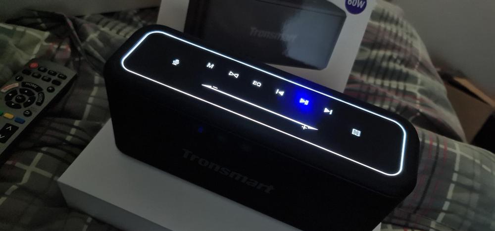 Tronsmart Mega Pro 60W Wireless Speaker with Stereo Sound, Extra Bass, 10-Hour Playtime, 65-Foot Bluetooth Range 2.1 Channel Audio System, IPX5 Waterproof, NFC, LED Touch Control - Customer Photo From Amazon Reviews