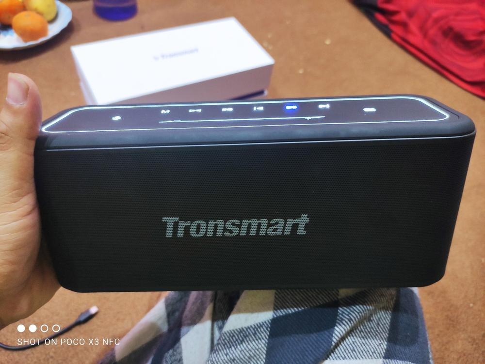 Tronsmart Mega Pro 60W 2.1 Channel Audio Wireless Speaker with Stereo Sound, Extra Bass, 10-Hour Playtime, 65-Foot Bluetooth Range , IPX5 Waterproof, NFC, LED Touch Control - Customer Photo From Ali usman