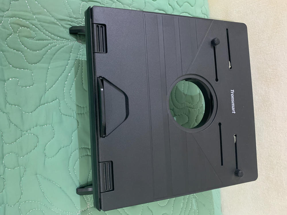 Tronsmart D07 Foldable Adjustable Laptop Riser with Phone Holders, Compatible with 10 to 17-in Laptops, Tablets - Black - Customer Photo From Wasif Bhatti
