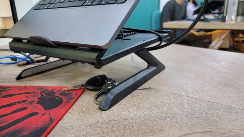 Tronsmart D07 Foldable Adjustable Laptop Riser with Phone Holders, Compatible with 10 to 17-in Laptops, Tablets - Black - Customer Photo From Ahsan Khatri