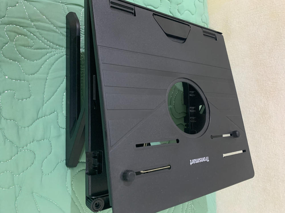 Tronsmart D07 Foldable Adjustable Laptop Riser with Phone Holders, Compatible with 10 to 17-in Laptops, Tablets - Black - Customer Photo From Wasif Bhatti