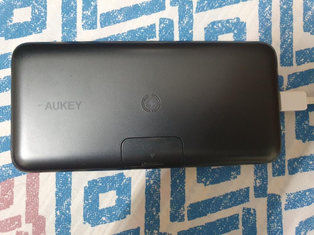 Wireless Portable Charger 20000mAh, AUKEY USB C Power Bank PD 3.0 with Foldable Stand, Quick Charge 3.0 Cell Phone External Battery Pack - PB-WL03S - Gray - Customer Photo From Jahanzeb Khan