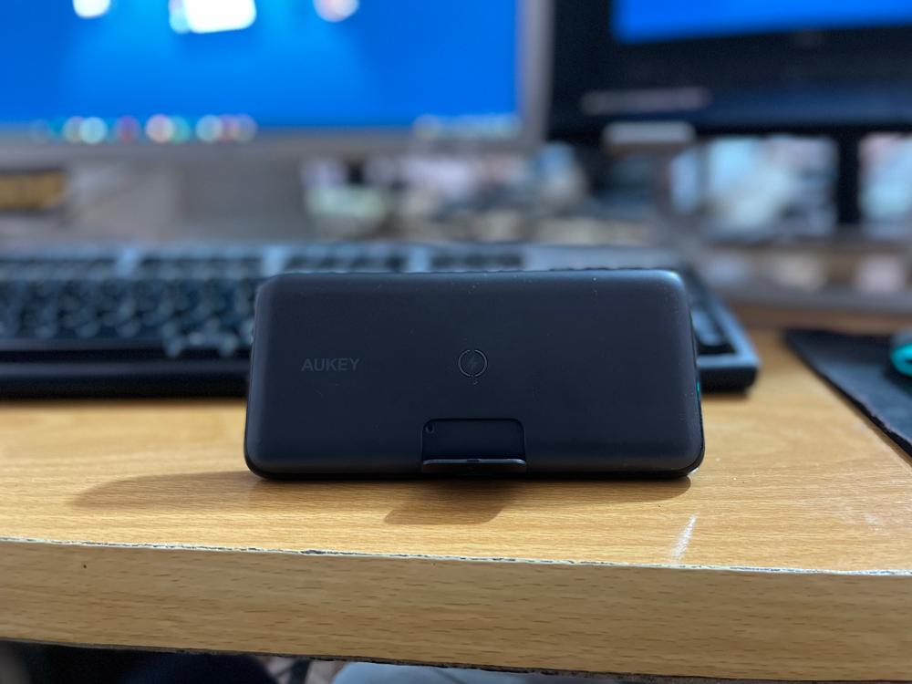 Wireless Portable Charger 20000mAh, AUKEY USB C Power Bank PD 3.0 with Foldable Stand, Quick Charge 3.0 Cell Phone External Battery Pack - PB-WL03S - Gray - Customer Photo From Farhan Ali