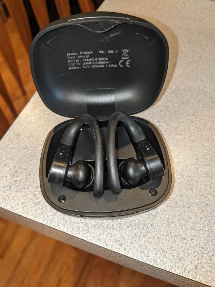 MPOW Flame Solo Sports True Wireless Earbuds with Bass+, Fast Charging / USB-C & 28H Playtime � Black - Customer Photo From Amazon Reviews