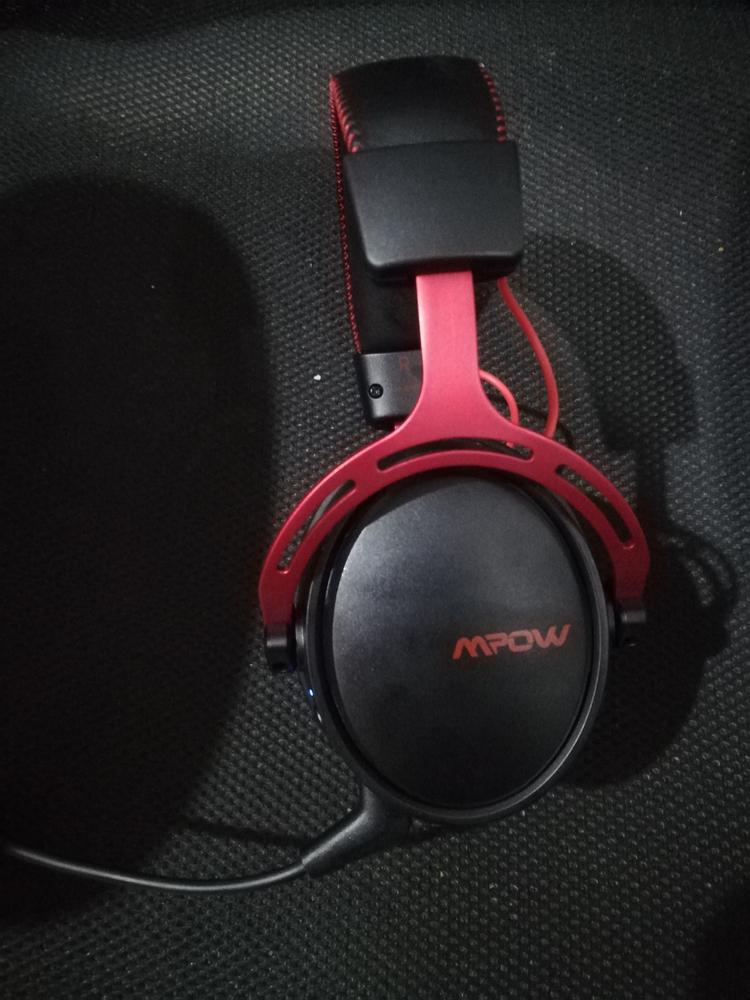 Mpow Air 2.4G Wireless Gaming Headset for PS5/PS4/PC Computer Headset with Dual Chamber Driver, Upto 17 hours of Use, Noise Cancelling Mic, 3D Bass - Red - Customer Photo From Shahzaib Rehman