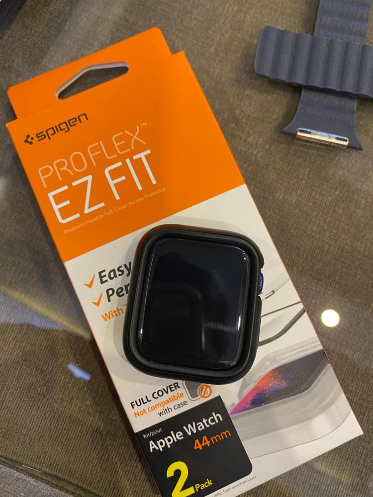 Apple Watch Screen Protector ProFlex by Spigen for 44mm Models 6/SE/5/4 with Auto Alignment Kit - Clear - 2 PACK - AFL01220 - Customer Photo From Usman Tauqeer