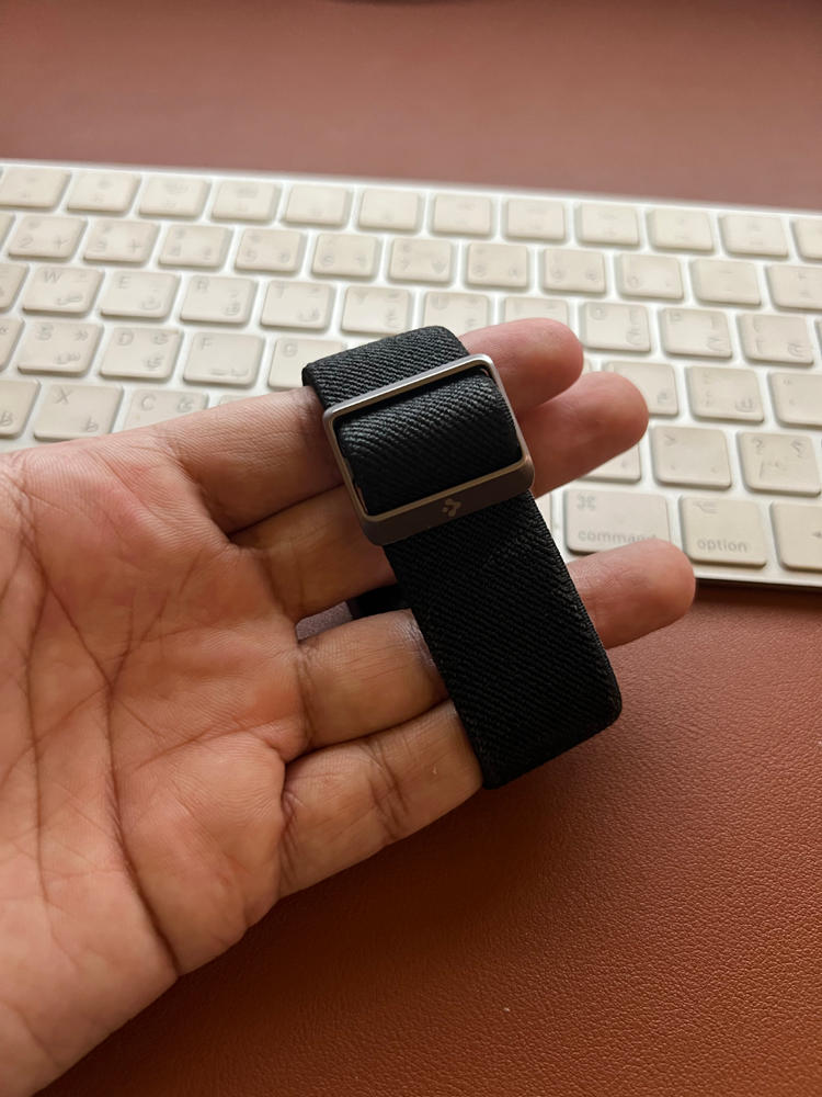 Apple Watch Band for 45mm / 44mm / 42mm Lite Fit by Spigen for Models 7/6/SE/5/4/3/2/1 - Black - AMP02286 - Customer Photo From Haseeb Rehman
