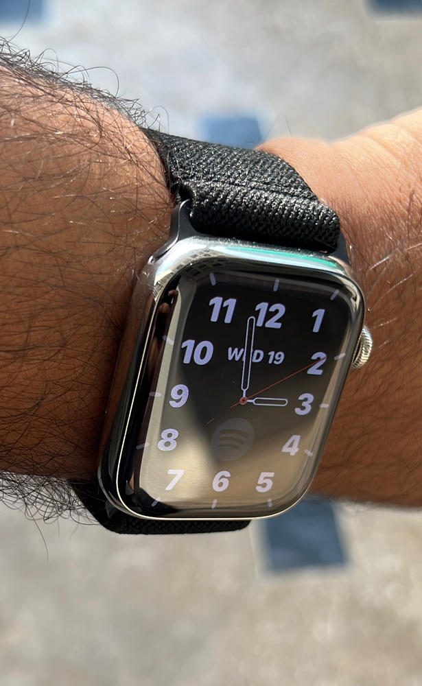 Apple Watch Band for 45mm / 44mm / 42mm Lite Fit by Spigen for Models 7/6/SE/5/4/3/2/1 - Black - AMP02286 - Customer Photo From Danish Khilji 