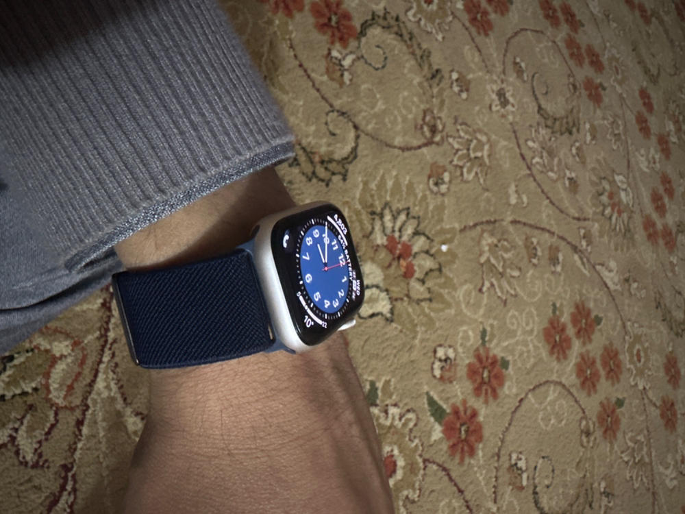 Apple Watch Band for 49 mm / 45mm / 44mm / 42mm Lite Fit by Spigen for Models 8/7/6/SE/5/4/3/2/1 - Navy Blue - AMP02287 - Customer Photo From Ijaz khan 