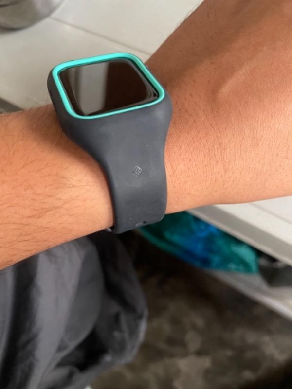 Apple Watch Band & Case for 44mm NanoPop by Caseology for Models 6/SE/5/4 - Prune Charcoal - ACS02082 - Customer Photo From Hassan Kayani