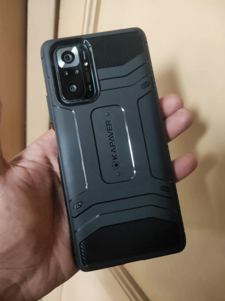 Redmi Note 10 Pro Rugged Case by KAPAVER - Black - Customer Photo From Sarmad Hassan