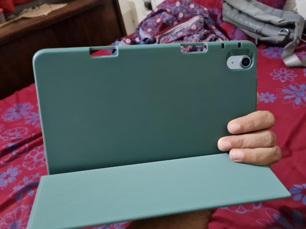 iPad Air 4 2020 Rebound Pencil Case Convenient Pencil Holder & Soft Flexible TPU Back Cover - Cactus Green - Customer Photo From Yaser Zaman