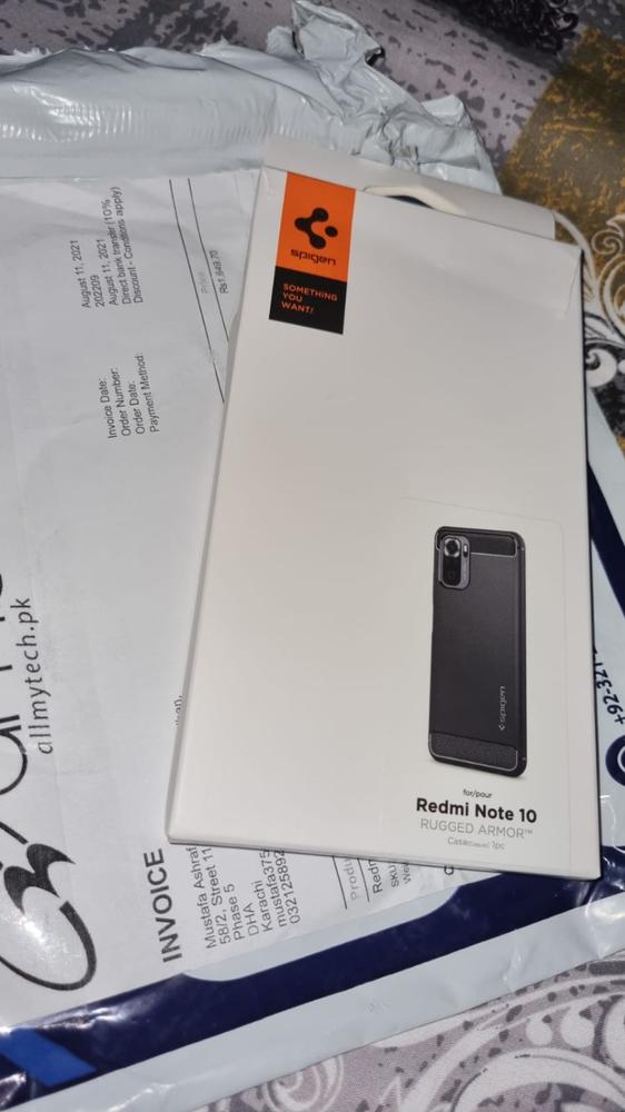 Redmi Note 10 Rugged Armor Case by Spigen Matte Black ACS02063 - Customer Photo From Mustafa Ashraf