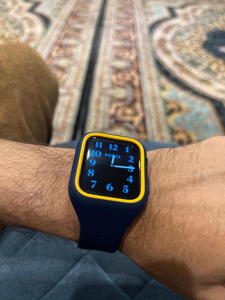 Apple Watch Band & Case for 44mm NanoPop by Caseology for Models 6/SE/5/4 - Blueberry Navy - ACS02083 - Customer Photo From Moiz Tahir