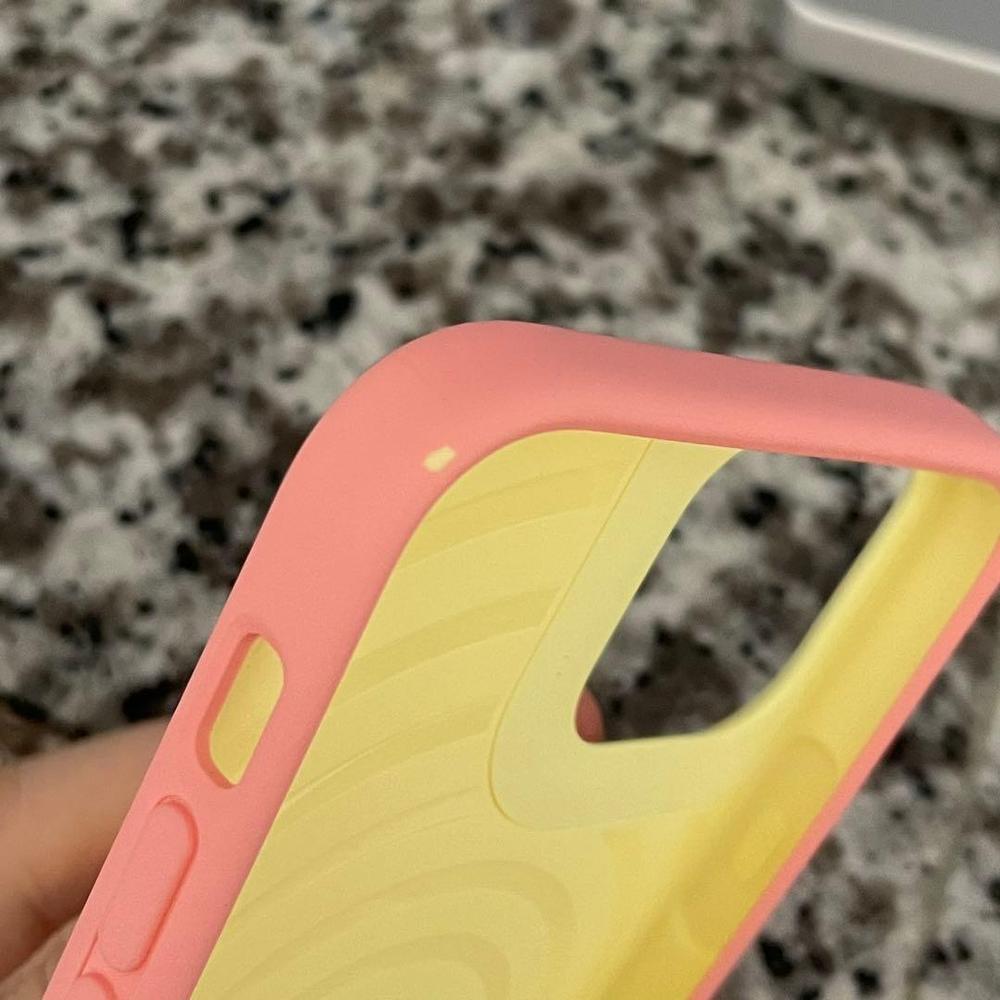 iPhone 12 / 12 Pro NanoPop Dual tone Liquid Silicone Case by Caseology � Peach Pink � ACS01722 - Customer Photo From Amazon Reviews