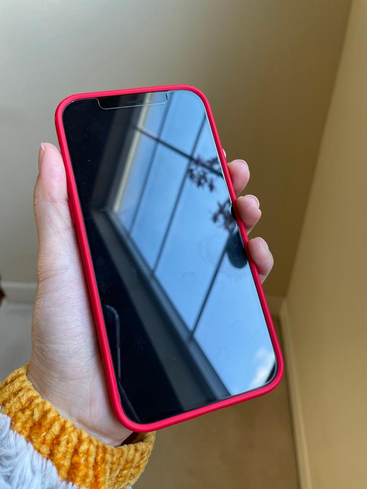 iPhone 12 / 12 Pro NanoPop Dual tone Liquid Silicone Case by Caseology � Prune Charcoal � ACS01725 - Customer Photo From Amazon Reviews
