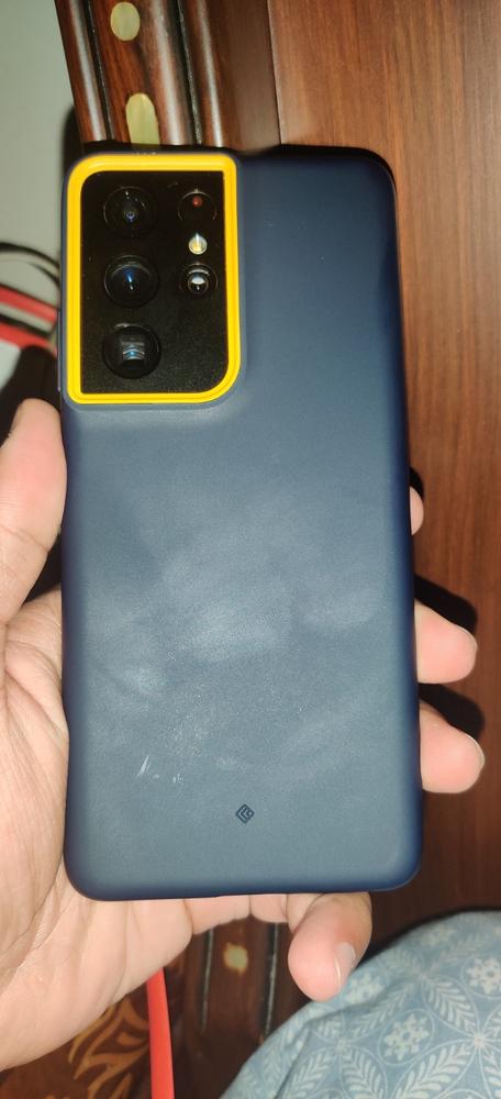 Galaxy S21 Ultra NanoPop Dual tone Liquid Silicone Case by Caseology - Blueberry Navy - ACS02518 - Customer Photo From SHOAIB Tariq