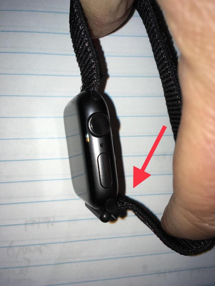 Apple Watch Stand Spigen S350 for 44mm/40mm Series 6/SE/5/4 and 42mm/38mm Series 3/2/1 Compatible with Nightstand Mode � Black - Customer Photo From Amazon Reviews