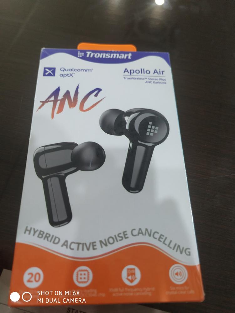 Tronsmart Apollo Air TrueWireless™ Stereo Plus Hybrid ANC Earbuds with Bluetooth 5.2, Asynchronous Transmission, 35dB full frequency ANC - Black - Customer Photo From Asim