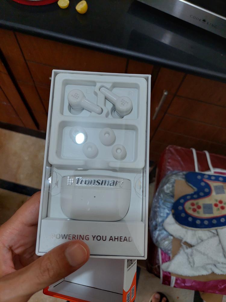 Tronsmart Apollo Air TrueWireless™ Stereo Plus Hybrid ANC Earbuds with Bluetooth 5.2, Asynchronous Transmission, 35dB full frequency ANC - White - Customer Photo From Zain Ali