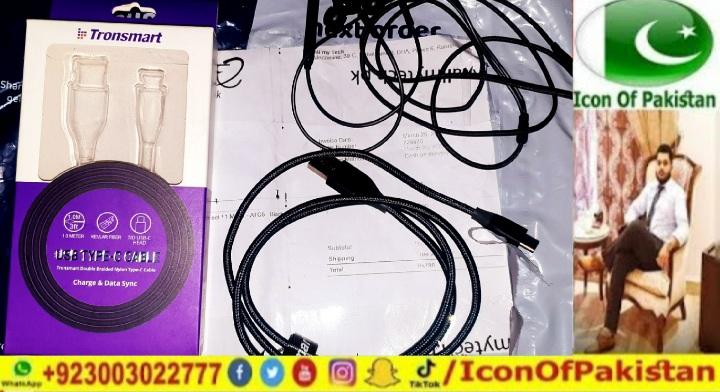 Tronsmart USB C to USB A Nylon Braided Cable - 3 Feet / 1 Meter - ATC6 - Black - Customer Photo From Khalil Ur Rehman 