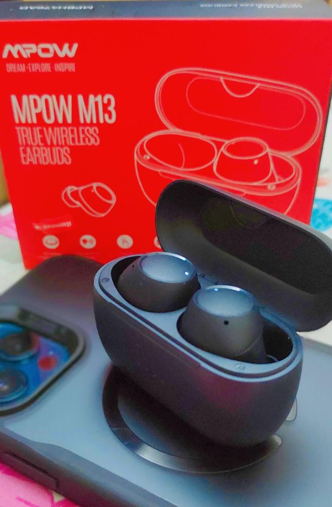 Mpow M13 Wireless Earbuds, Bluetooth earphones with  Wireless Charging & USB-C Charging with Punchy Bass  IPX8 Waterproof 28 Hrs Battery Twin & Mono Mode & Touch Control with Mics - Blue - Customer Photo From Abdul Moiz