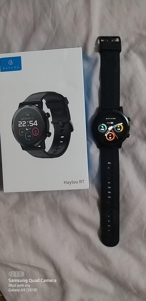 Haylou RT LS05s Smart Watch with Online dial replacement | Heart rate monitoring 12 sport modes | 20-day battery life - Black - Customer Photo From Mohammad fahad