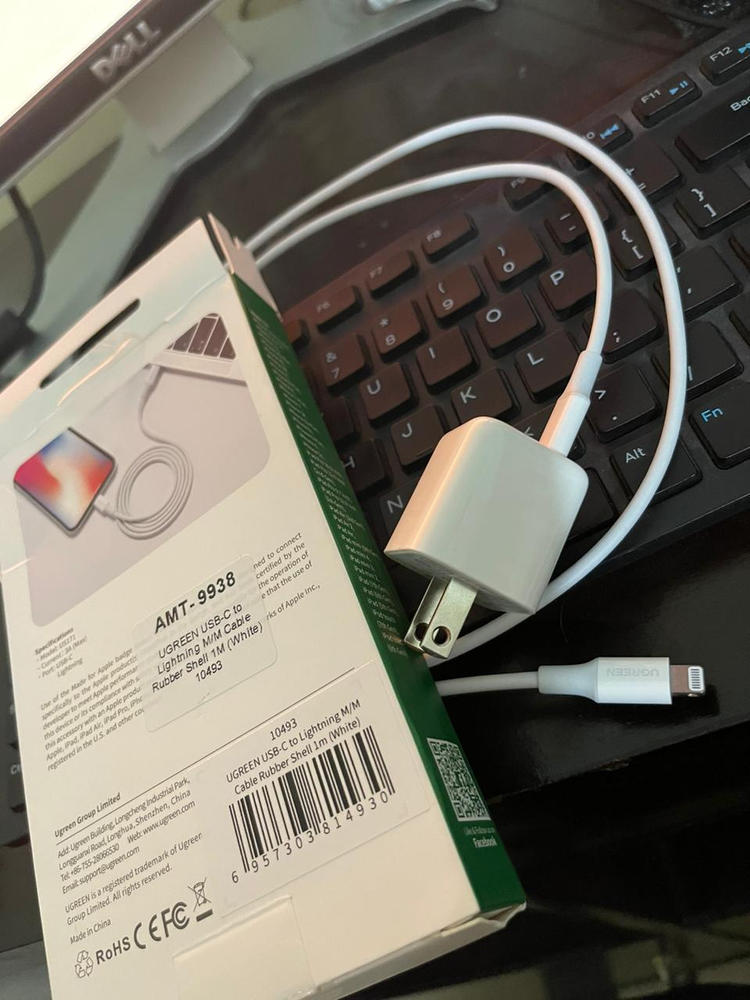 UGREEN USB C to Lightning Cable MFi Certified iPhone Charging Cable compatible with 20W Fast Charging - 3 Feet - White - 10493 - Customer Photo From Yahya Moeez 
