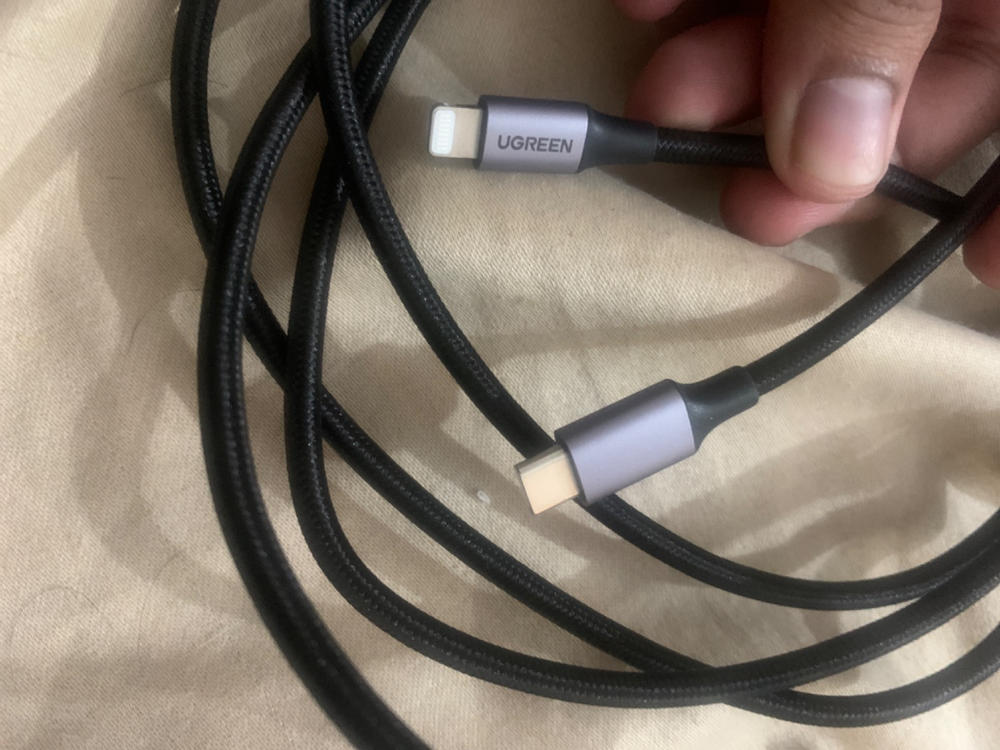 UGREEN USB C to Lightning Braided Cable MFi Certified iPhone Charging Cable Type C to Lightning Cable - 3 Feet - Black -  60759 - Customer Photo From Awais 