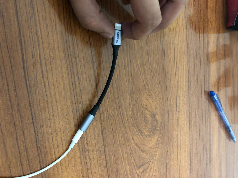 UGREEN Headphones Adapter for Apple MFi Certified iPhone Lightning to 3.5mm Jack Converter - 10 cm - Black - 30756 - Customer Photo From Saad Toor