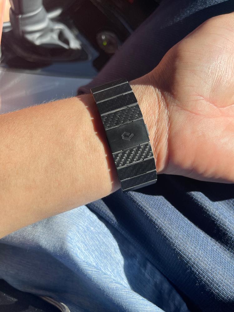 Apple Watch Band made from Pure Carbon Fiber for 42 mm / 44 mm Apple Watch by PITAKA – Modern - Customer Photo From Amazon Reviews