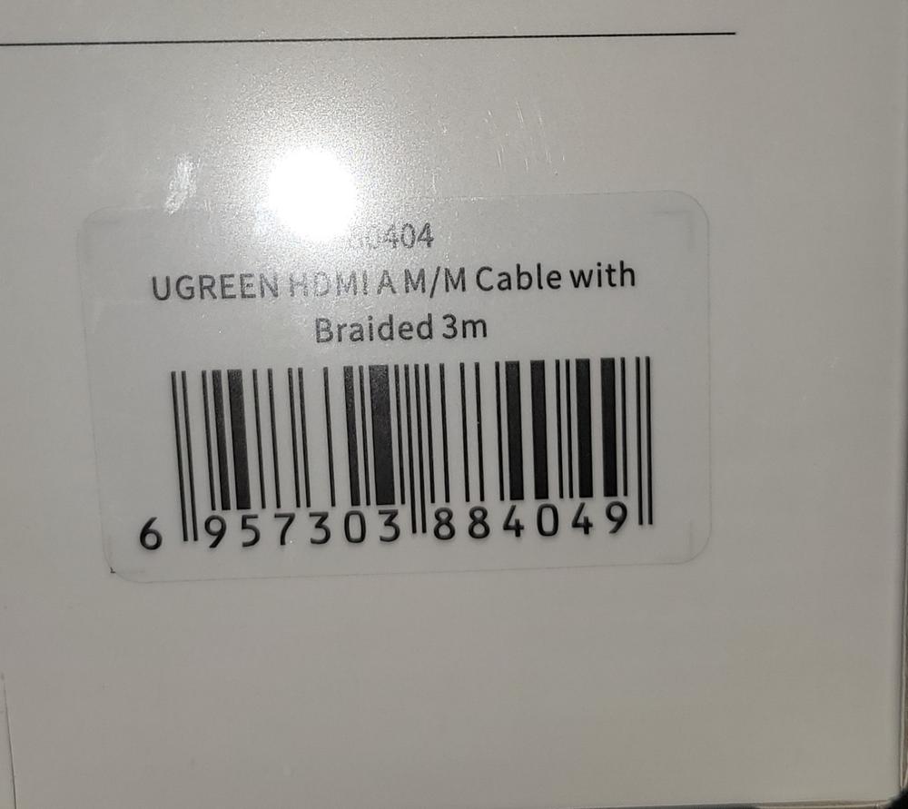 UGREEN HDMI Cable 8K 60Hz HDMI 2.1 Cable 48Gbps Ultra High Speed 4K 120Hz Braided HDMI Cable Dynamic HDR Dolby Vision HDR10 4:4:4 eARC Compatible with PS5 PS4 Xbox UHD TV - 80404 - 10 Feet - Black - Customer Photo From Muhammad Shahzad