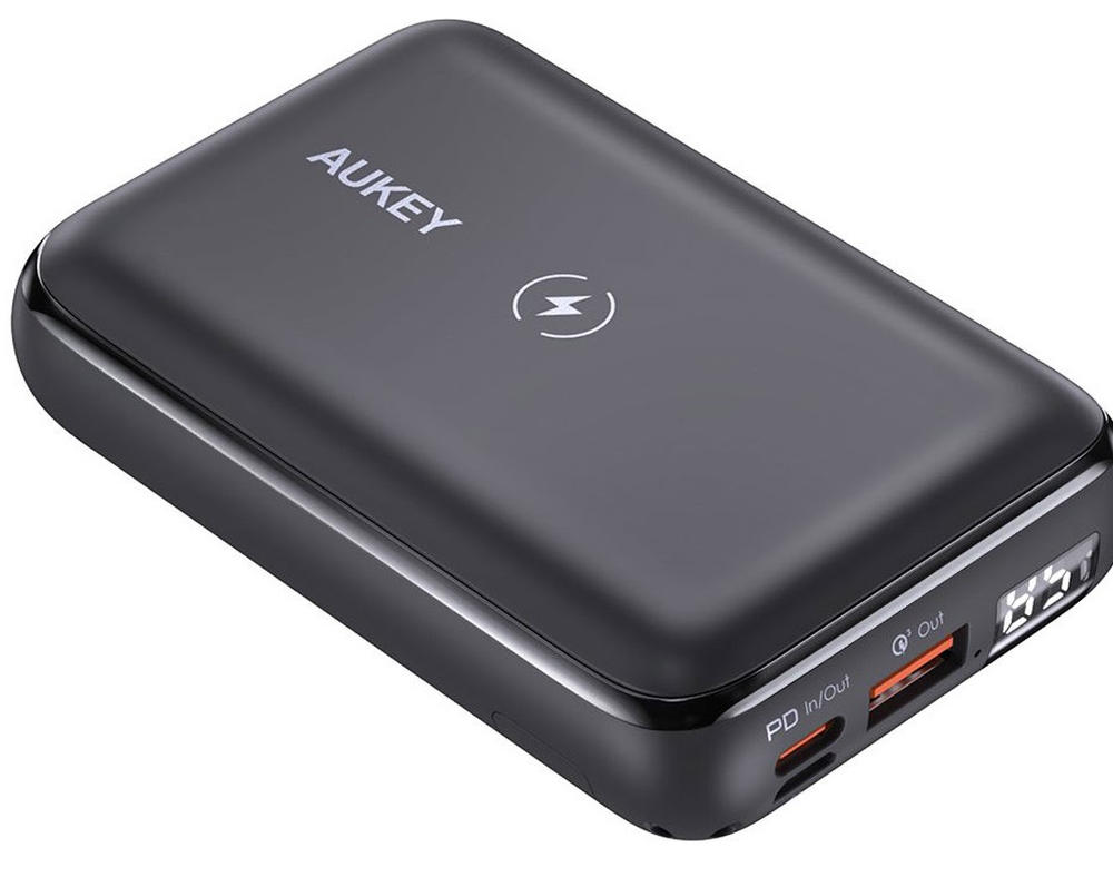 Aukey 20W 10000mAH PD Wireless Charging w Kickstand Powerbank Portable Charger for iPhone 12 11 Samsung - Black - PB-WL01S - Customer Photo From Awais Saees