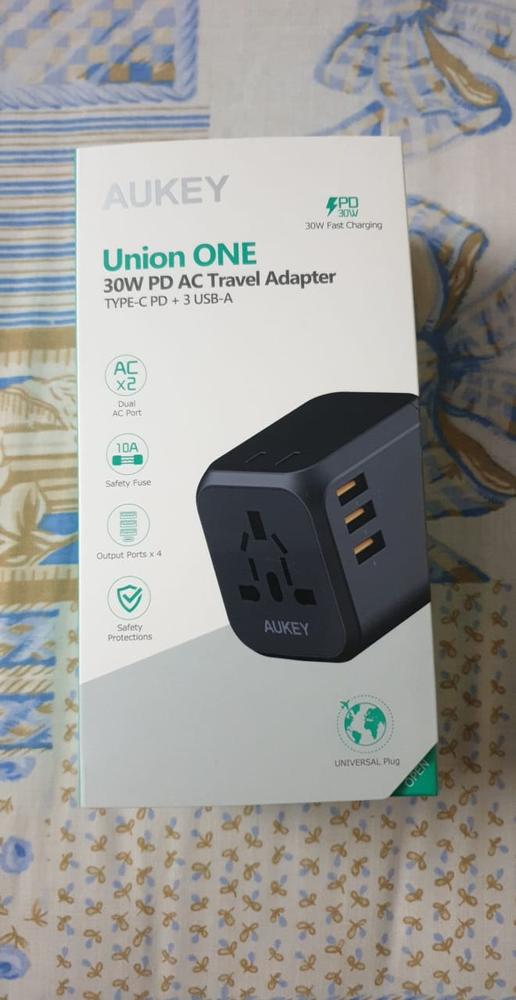 Aukey Universal Adapter with 30W PD Port with International Compatibility & 4 Types of International Plug – PA-TA04 - Customer Photo From Zee