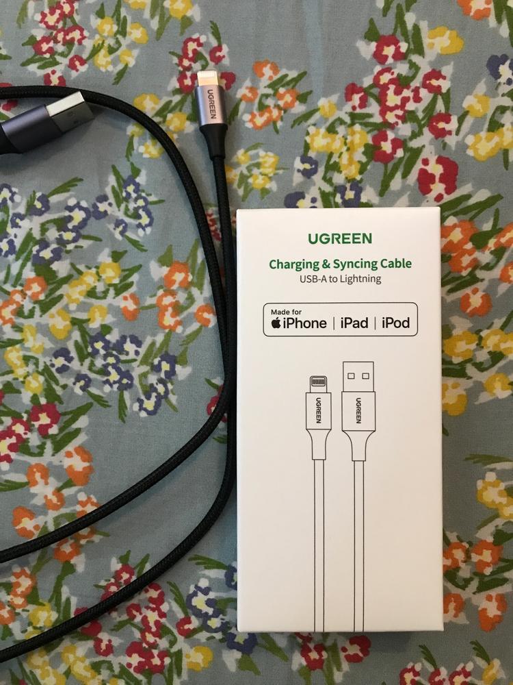 UGREEN USB A to Lightning Braided Cable MFi Certified iPhone Charging Cable Type A to Lightning Cable Aluminium Case - 3 Feet - 1M - Black -  60156 - Customer Photo From Mohammad Tahir